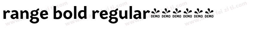 range bold regular字体转换